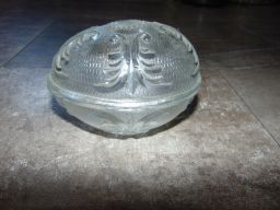 Jajko szklane,l.70,huta ząbkowice,przeźroczyste