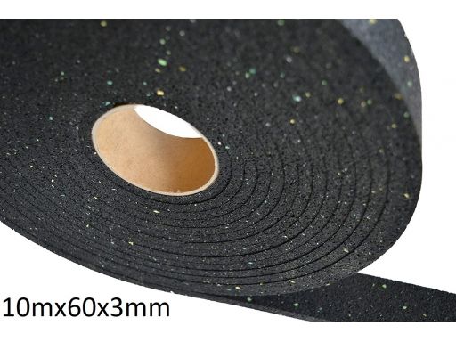 Pasy gumowe podłoga na legarach 10mx60x3mm