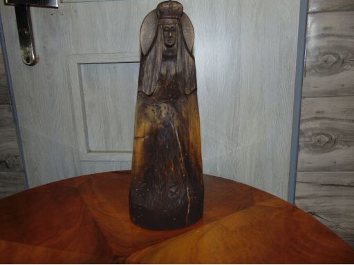 Św.barbara,skarbnik,figura drewniana,rybnik,1982 r