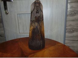 Św.barbara,skarbnik,figura drewniana,rybnik,1982 r