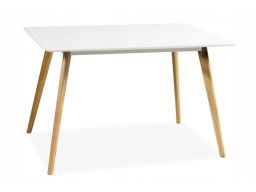 Stół biały dębowy 80x140 cm w stylu skandynawskim