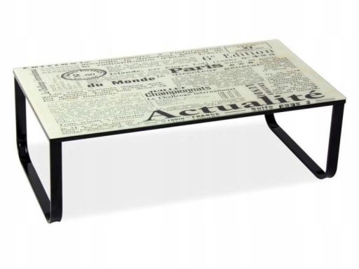 Ława nowoczesna paris szkło nogi czarne 105x55/43