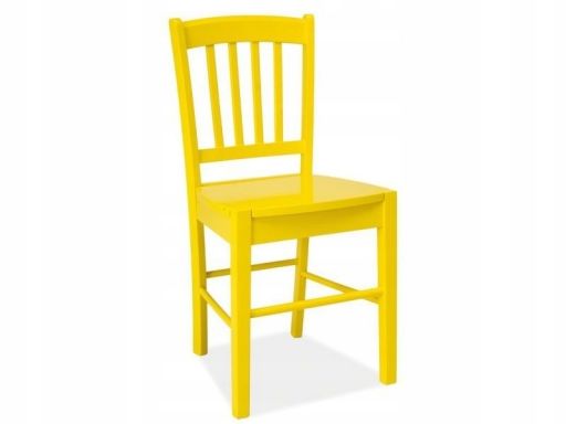 Krzesło żółte drewiane klasyczne cd-57