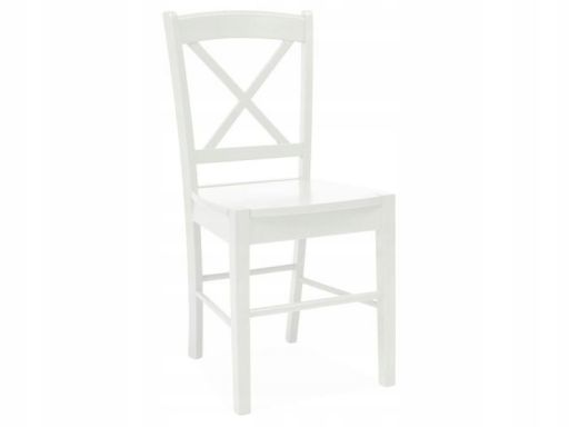 Krzesło białe drewiane w stylu skandynawskim