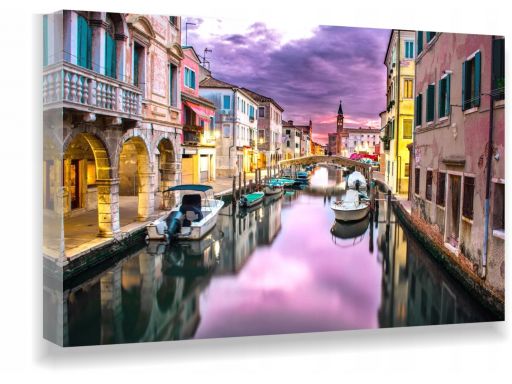 Wenecja kanał obraz na płótnie canvas 120x80cm
