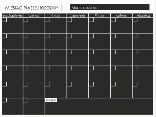 Planer kalendarz tablica magnetyczna na lodówkę