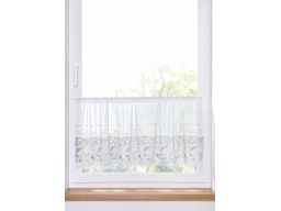 B.P.C prześwitująca zazdrostka z nadrukiem i koronką ^120x30 cm