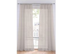 B.P.C firanka jednokolorowa szara gładka 140x245 cm/4.