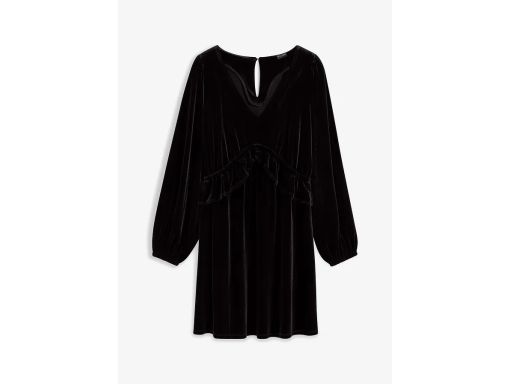 B.P.C sukienka aksamitna czarna długi rękaw 44/46.