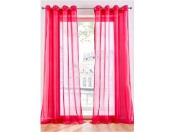 B.P.C. różowa zasłona przezroczysta na kółkach 220x140cm