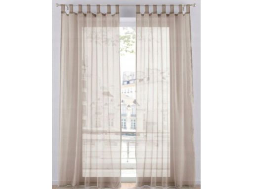 B.P.C. firanka okienna brązowa prześwitująca na szelkach 145x145cm/1.