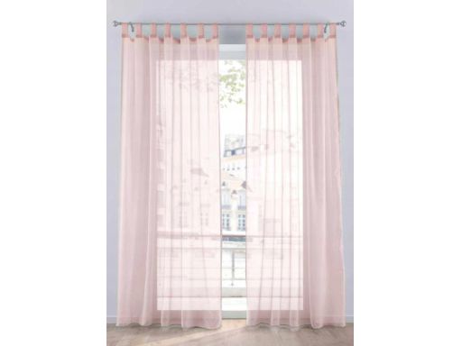 B.P.C firana jednokolorowa jasny pudrowy róż ^140x125 cm