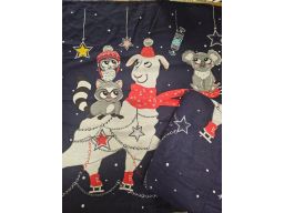 B.P.C komplet pościeli wzór świąteczny zwierzątka 135/200,80/80