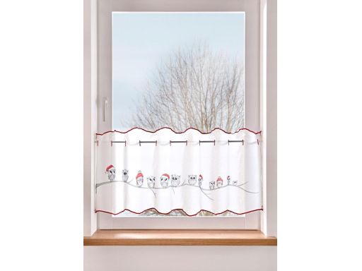 B.P.C zazdrostka z haftowanym wzorem świątecznym sowy ^120x51cm/4