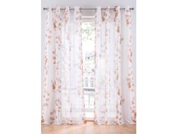 B.P.C zasłona beżowa nadruk 1szt r.140/145