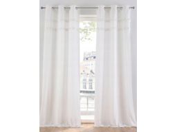 B.P.C zasłona ecru bawełniana z falbanką dekoracyjną ^148x109 cm