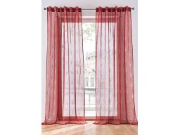 B.P.C zasłona bordowa ze złotym wzorem półprzezroczysta r.145/135