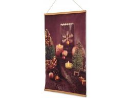 B.P.C obraz na płótnie motyw świec LED 53x92 cm