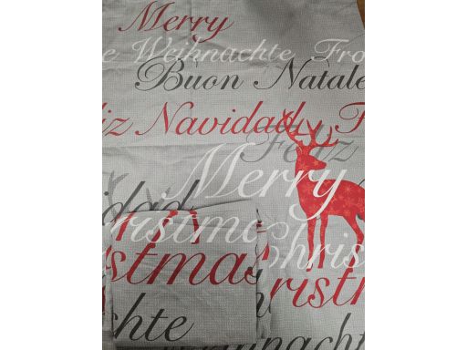 B.P.C komplet pościeli bawełnianej wzór świąteczny napisy 135/200,80/8