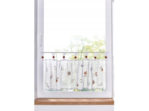 B.P.C zazdrostka z haftowanym wzorem liści jesienna ^90x43cm