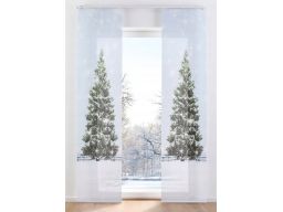B.P.C zasłona panelowa świąteczna z choinką 1 szt r.147x57 cm/1