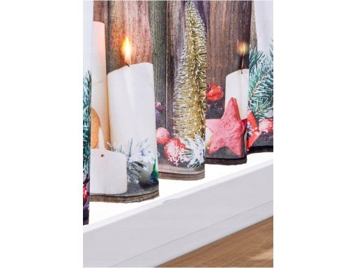 B.P.C zazdrostka ze wzorem świątecznym i oświetleniem ^120x45cm/4