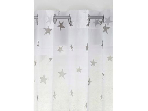 B.P.C firana biała w szare gwiazdy ^145/230