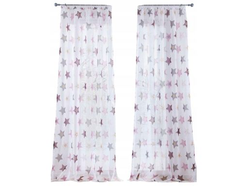 B.P.C. zasłona okienna w gwiazdki 145x140 cm.