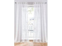 B.P.C firana jednokolorowa biała z możliwością skrócenia 252x135 cm/2.