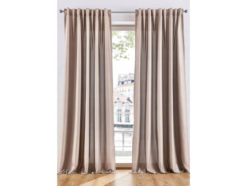 B.P.C zasłona piaskowa z mikrofazy łatwa w pielegnacji (2szt) 145x140