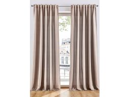 B.P.C zasłona piaskowa z mikrofazy łatwa w pielegnacji (2szt) 145x140