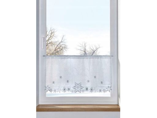 B.P.C prześwitująca zazdrostka ze świątecznym haftem ^33x86/1