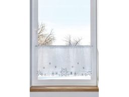 B.P.C prześwitująca zazdrostka ze świątecznym haftem ^33x86/1