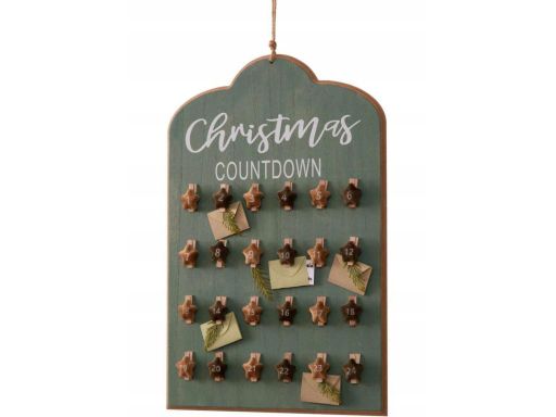 B.P.C. kalendarz adwentowy drewniana tablica ze spinaczami