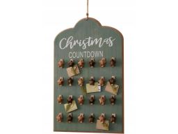 B.P.C. kalendarz adwentowy drewniana tablica ze spinaczami