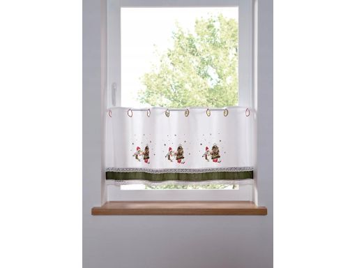 B.P.C zazdrostka bawełniana świąteczna w jeże i choinki 120x48cm/4.