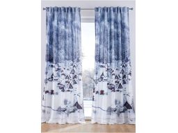 B.P.C. zasłona okienna zimowy motyw ^140x130cm