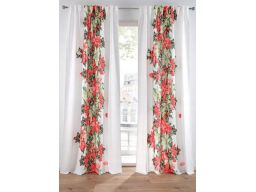 B.P.C. zasłona biała z kolorowym nadrukiem ^145x133cm/1