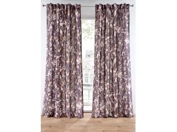 B.P.C 1 szt. zasłona szara w kolorowy wzór 180x135/2.