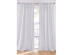 B.P.C zasłona biała ze wzorem nieprzezroczysta r.145/135