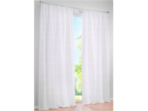 B.P.C zasłona biała z mikrofazy łatwa w pielegnacji 225x140 cm