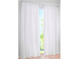 B.P.C zasłona biała z mikrofazy łatwa w pielegnacji 225x140 cm