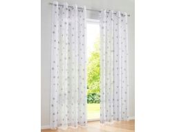 B.P.C firana biała w srebrne gwiazdy 145x140cm/1.