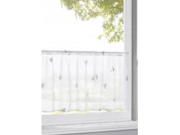 B.P.C prześwitująca zazdrostka ze srebrnymi wzorami ^89x45 cm