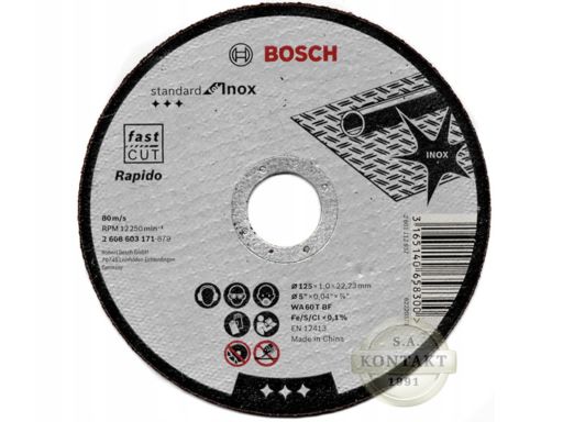 2 608 603 171 Tarcza Szlifierska, Szlifierka Kątowa Bosch