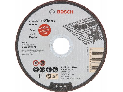 2 608 603 171 Tarcza Szlifierska, Szlifierka Kątowa Bosch