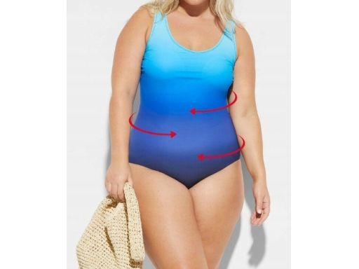 B.P.C kostium jednoczęściowy ombre niebieski silnie modelujący r.38