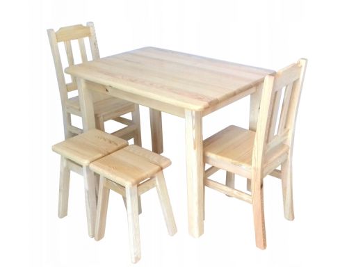 Solidne drewniane krzesła sosnowe stołki kuchnia