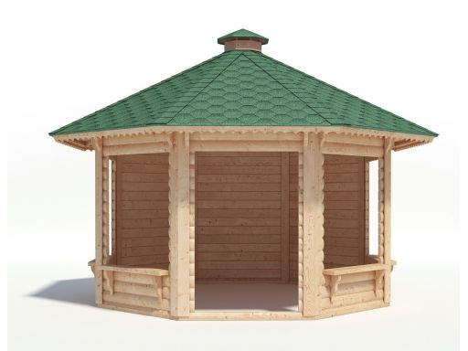 Niemiecki drewniany pawilon domek grillowy medina
