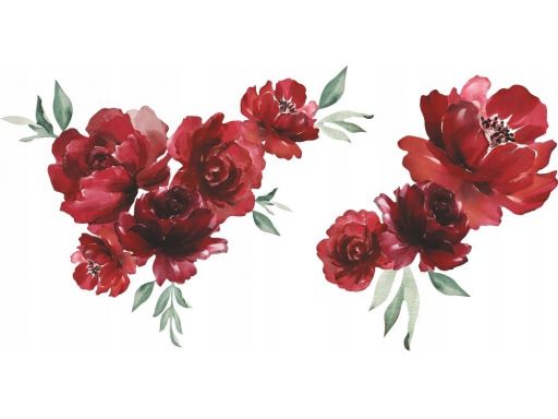 Naklejki na ścianę piwonie róże kwiaty 60x42cm